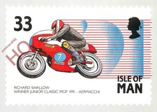Picture Postcard-:MOTORCYCLE, RICHARD SWALLOW, ISLE OF MAN, AERMACCHI