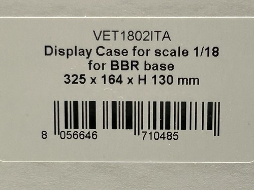 Bbr vet1802ita display case - vet1802ita,