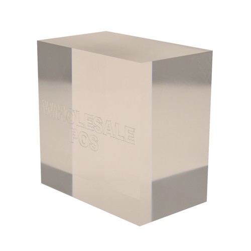 Clear perspex acrylic - clear, block