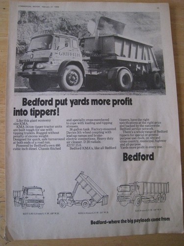 Bedford big payload tippers - payload,