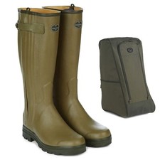 Le Chameau Men's Chasseur Leather Lined Boots + FREE Bag