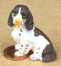 Dolls House Sitting Resin Springer Spaniel Dog 1:12 Scale Miniature Z11 tumdee