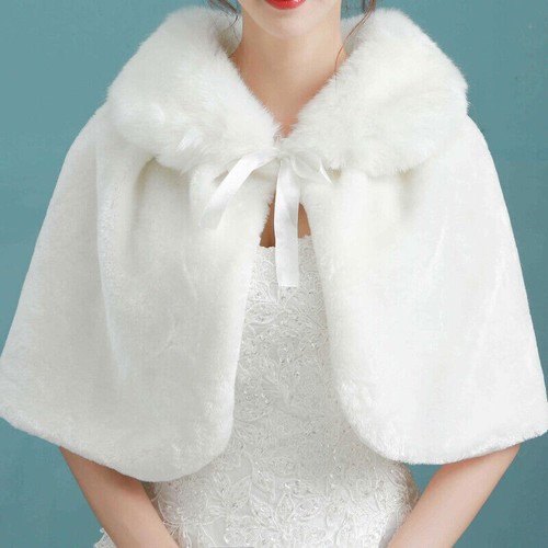 Women faux fur shawl party - women,