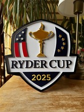Decorative Ryder Cup 2025 Plaque – Style Shield Trophy Sign | 25cm