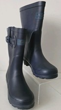 KANGOL Kids Tall Wellies Wellingtons Buckle Size C10 EU28 Blue Unisex Ex-Display
