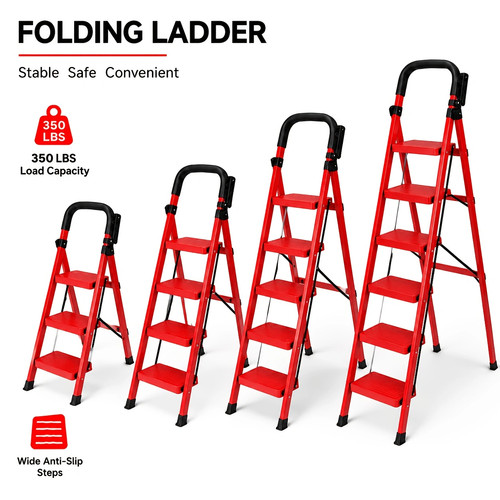 6 step red folding - step,