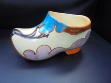 A Clarice Cliff Sabot / Clog in BLUE AUTUMN pattern.