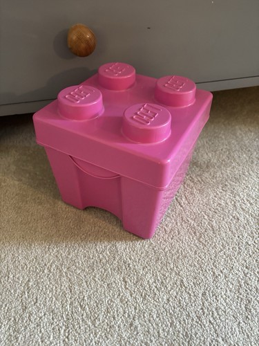 Pink block lego storage - lego,