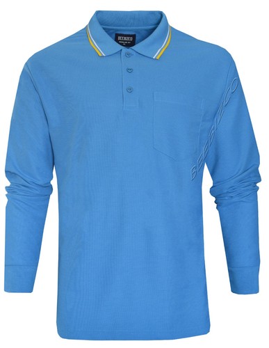 Long sleeve polo - long, plain