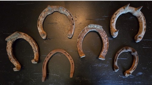 Old lucky horse shoes rusty - 6,