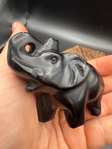 Crystal elephant black - elephant,