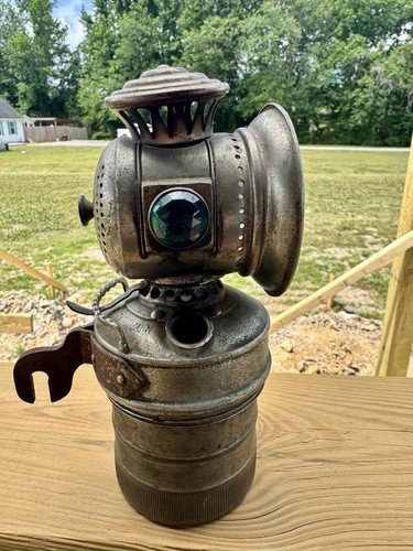 Antique search light - light, bicycle