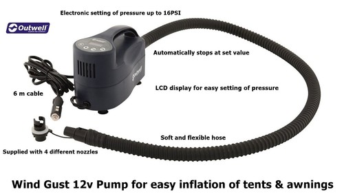Outwell wind gust 12v tent - 12v,