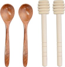 4 Pcs Honey Spoon Honey Stick