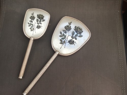 Vintage mirror brush set - brush,