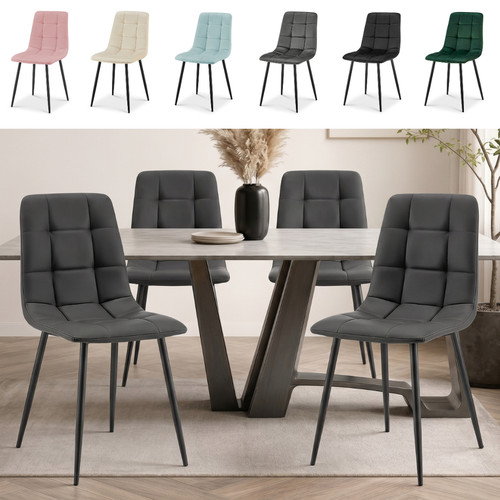 Velvet dining chairs - velvet,
