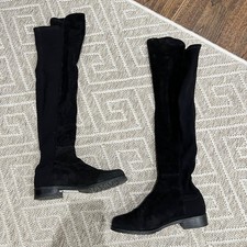 Stuart Weitzman 50/50 Over the Kneee Boots Size 7 Black Suede