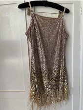 Coast Gold Sequin Feather Xmas