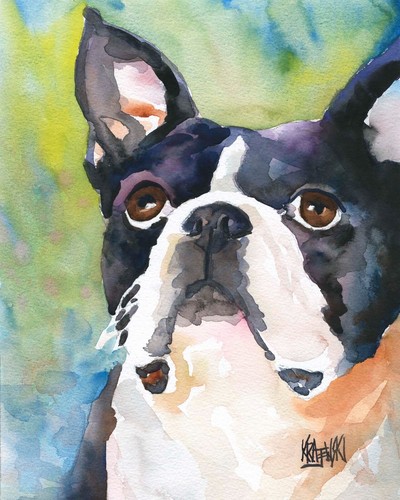 Boston terrier print - boston,