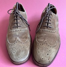 Vintage Russell & Bromley Ashbourne Brogue Shoes UK 10 Suede England Wingtip
