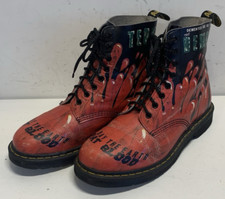 Dr Martens Pascal Demented Are Go Presnt Day Earth Spat Blood Boots Mens Sz UK 9