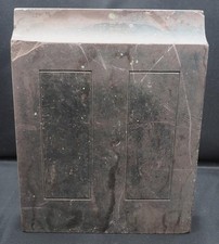 Antique Architectural Plinth Carved Slate Pediment House Door Window