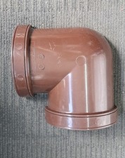 Polypipe Rainwater Gutter Bend 90 deg Angle  112mm Half Round Brown