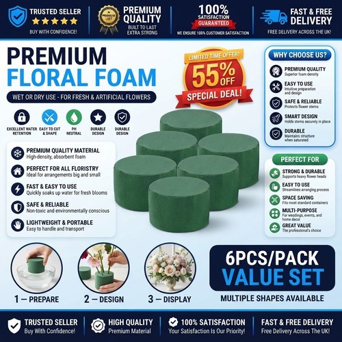 6pcs round floral foam - floral,