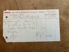 1954 Credit Note Smith &