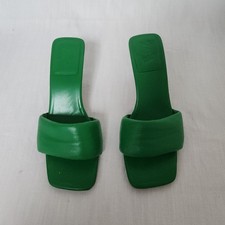 Green Zara Heeled Sandals Kitten Heel Open Toe Size 41
