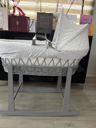 Wicker oval moses basket - oval,