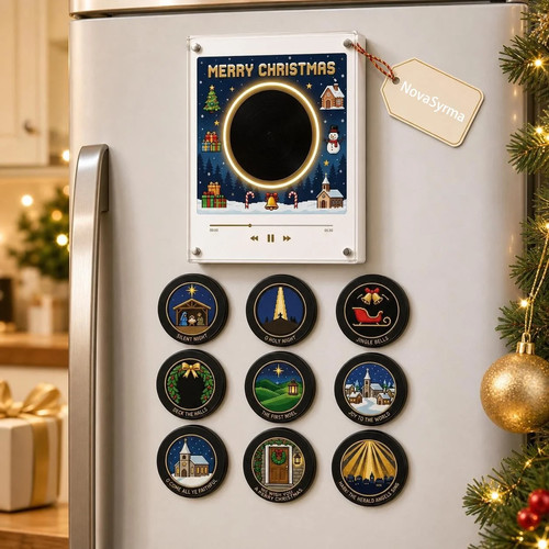 Magnetic fridge vinyl music - magnetic,