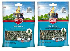 KAYTEE BIRD GREENS PARROT COCKATEIL CANARIES NATURAL FORAGING TREAT 577235  X 2 