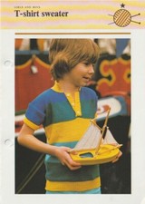 Child's Knitting Pattern (all sizes) T-Shirt Sweater Used Ex Condition