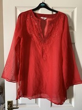 Ladies Red Beachwear Cover Up Size 12