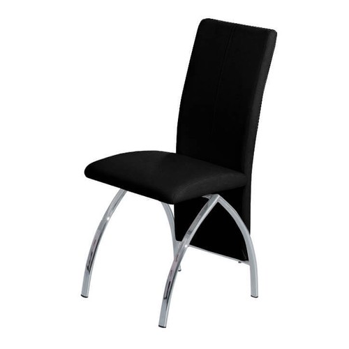 Black leather chairs - black, white