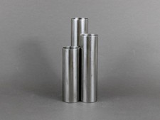 Triple brushed steel vase