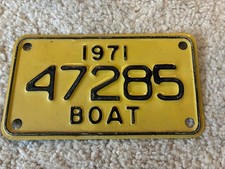 VINTAGE NAUTICAL BOAT LICENSE