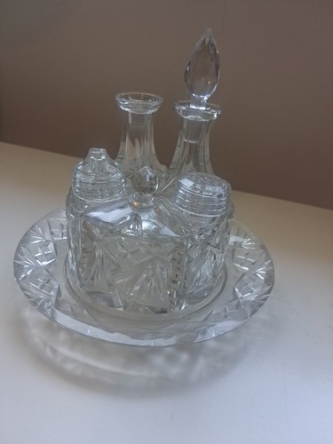 Vintage clear cut glass - vintage,
