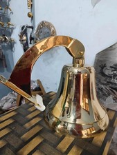Large antique brass ship bell - large,