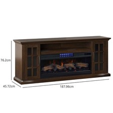 Tresanti Mayson Media Mantel 2-in-1 Electric Fireplace TV Stand 