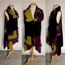 Sarah Santos Wool Coat Hi Low Handkerchief Hem Unworn Tags Italian Style