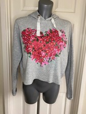 LADIES SIZE 12 GREY LOVE HEART
