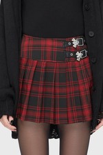 KILLSTAR Skirt Red Bat Girl [TARTAN]