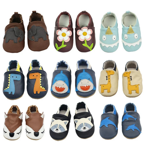 Soft cow leather baby shoes - soft,