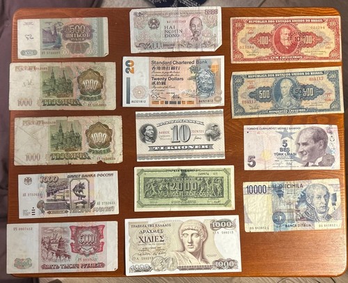 Lot banknotes from - lot, 14