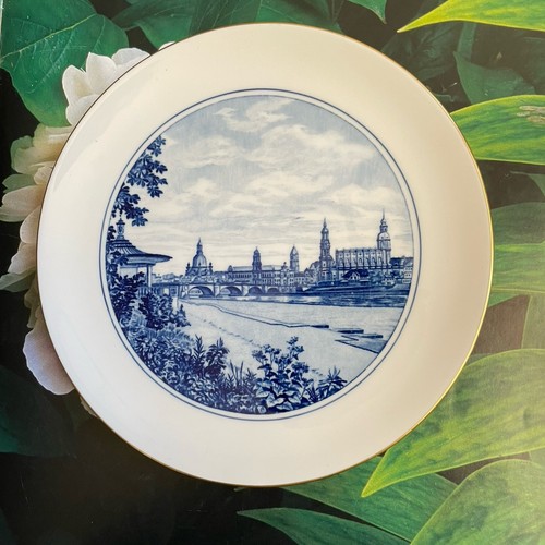 Meissen wall plate city view - plate,