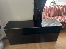 BLACK HIGH GLOSS SIDEBOARD/CABINET