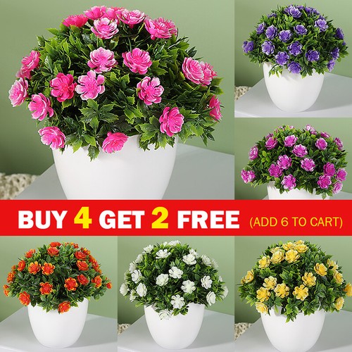Artificial potted flowers - flowers, fake