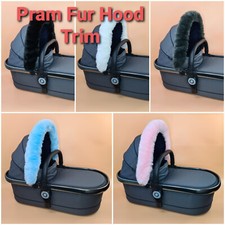 Fluffy Faux Fur Hood Trim Pram